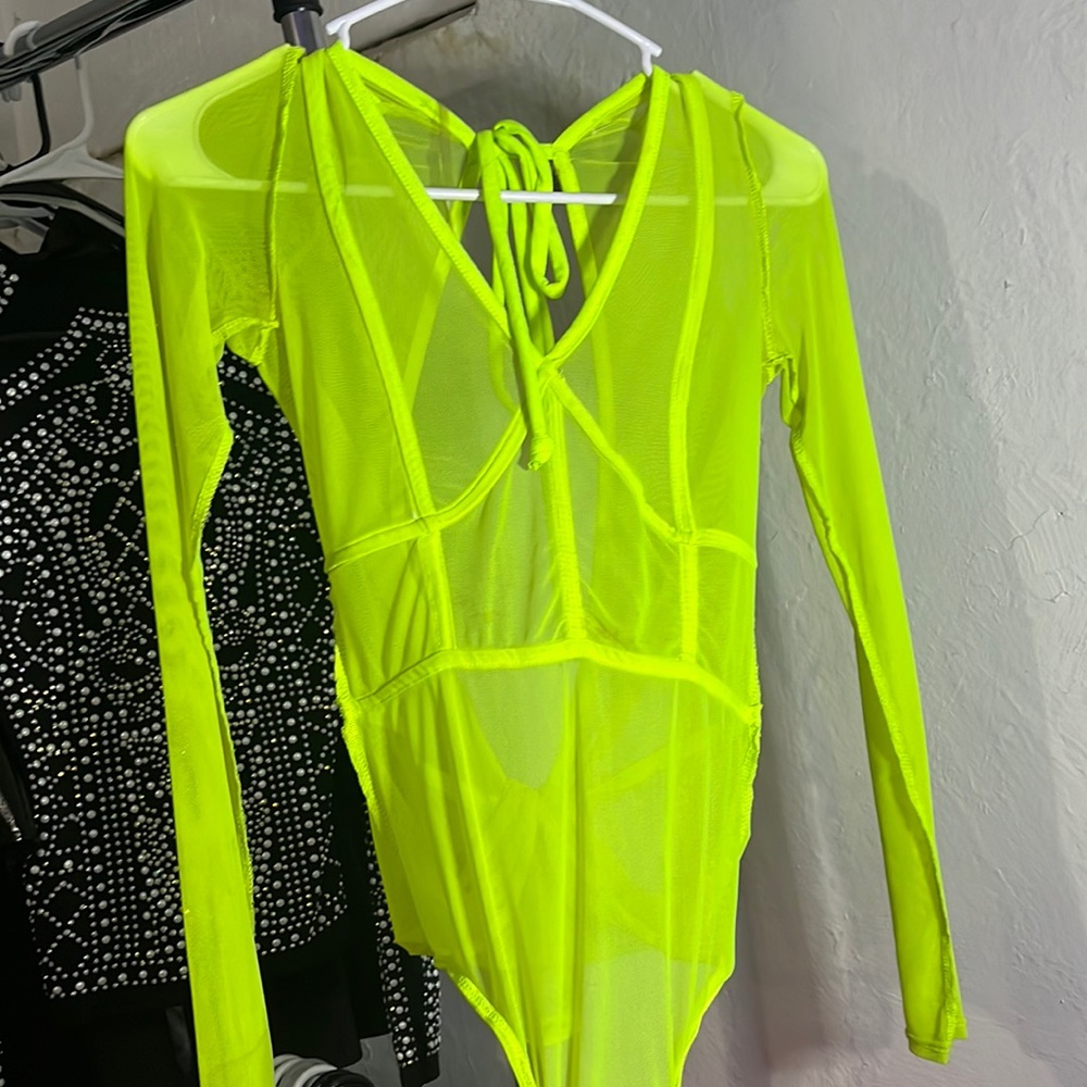 Neon see through top